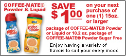 Coffee-Mate printable coupon